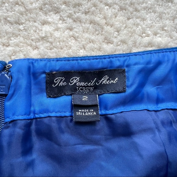 J. Crew Royal Blue Felt Pencil Skirt - Picture 5 of 11